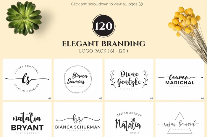120 Elegant Branding Logo Pack - Photoshop &amp; Illustrator