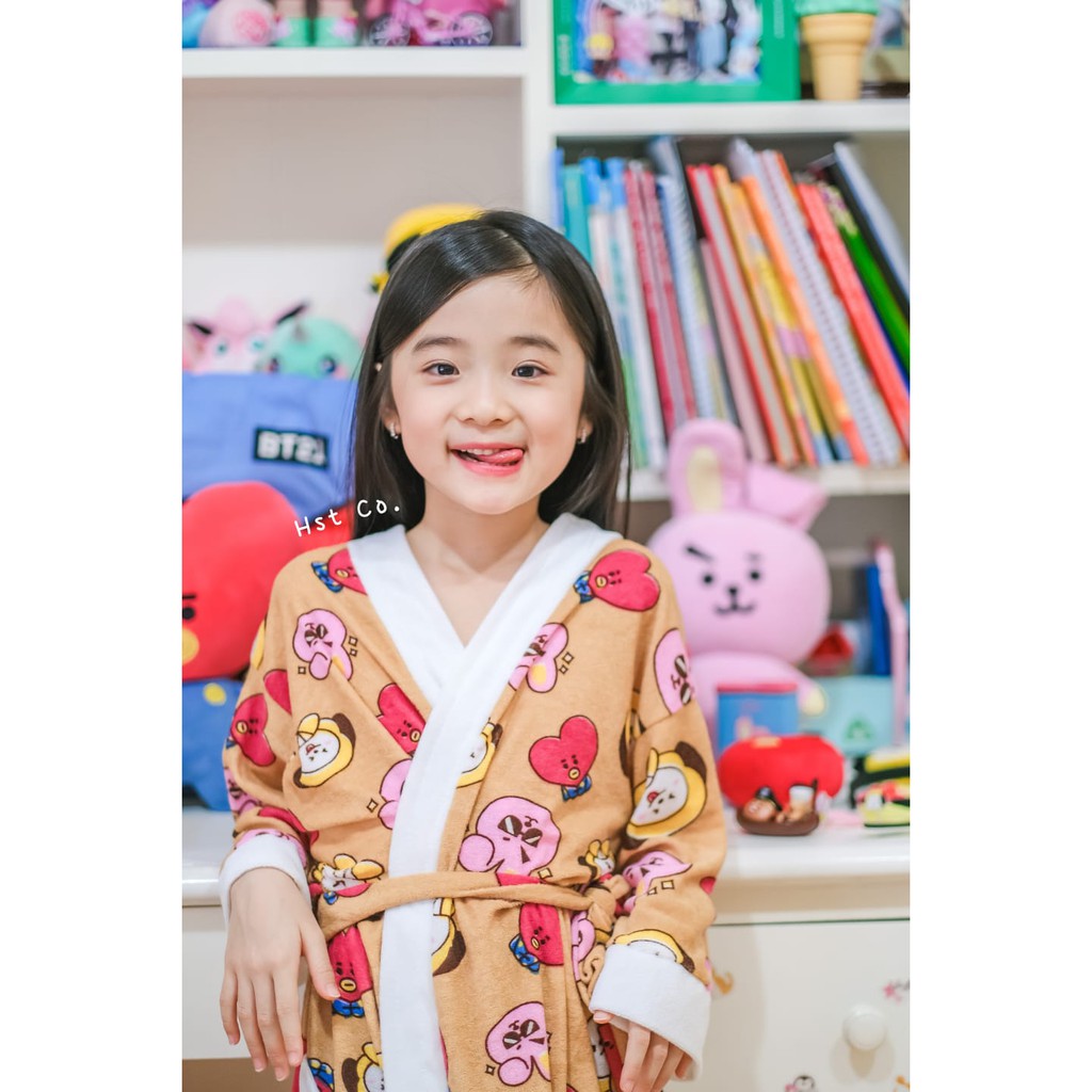 LIMITED Edition !!! Kimono Handuk Anak HST  BT21 Imut  (2 tahun-15 Tahun)