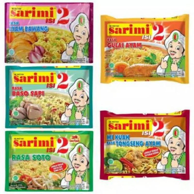 Mie instan sarimi rasa ayam kecap/ soto/ ayam bawang/baso/ayam kremes