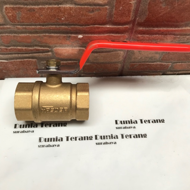 Ball Valve Kuningan FREDER uk 1 inci - Stop Kran Bola Brass ( 1in 1 in 1&quot; 1in )