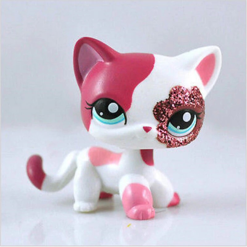 G00D QUALITY Benar-benar Langka Pet Shop LPS Mainan Action Berdiri Koleksi Rambut Pendek Kucing