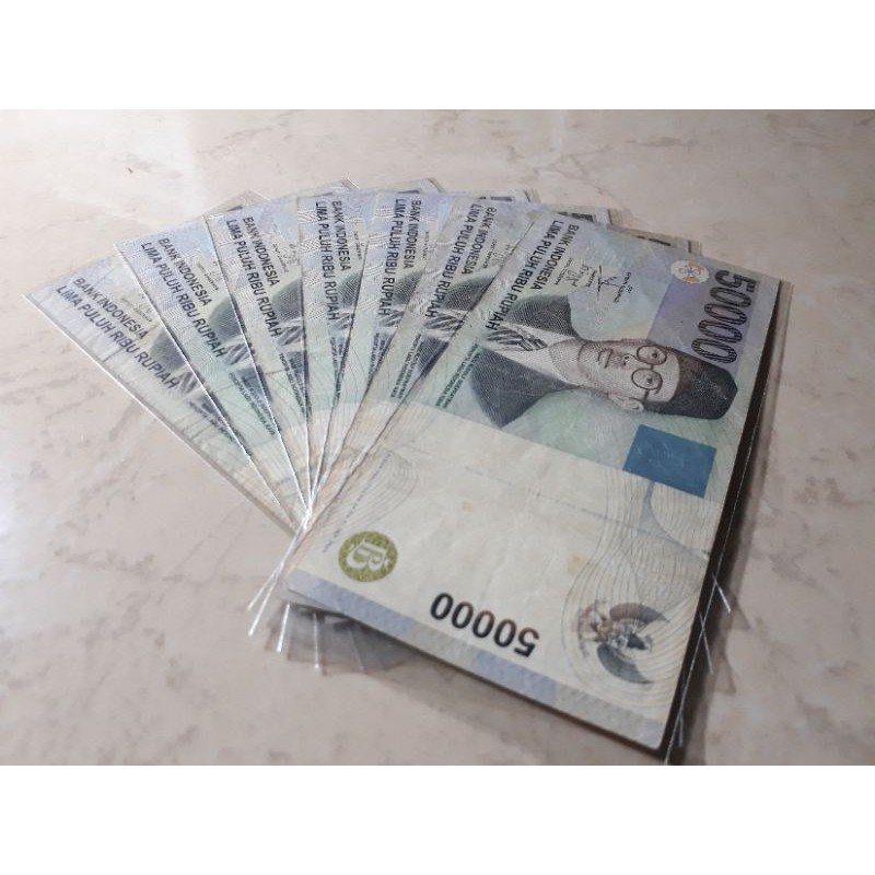 Uang kertas kuno 50 ribu wr supratman