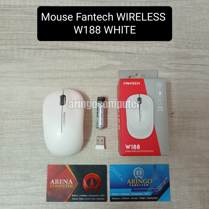 Mouse Fantech WIRELESS W188 WHITE