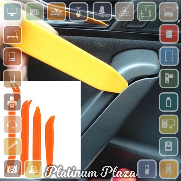 Alloet Car 4 in 1 Removal Pry Tool / Pengungkit - AA16 - Orange`6DQWOQ-