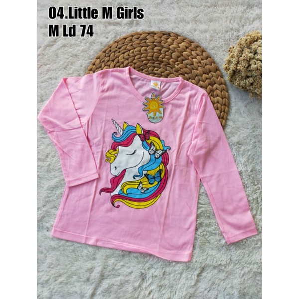 LITTLE M GIRLS/atasan anak cewek/kaos lengan panjang/kaos little M/kaos lengan panjang little m girl
