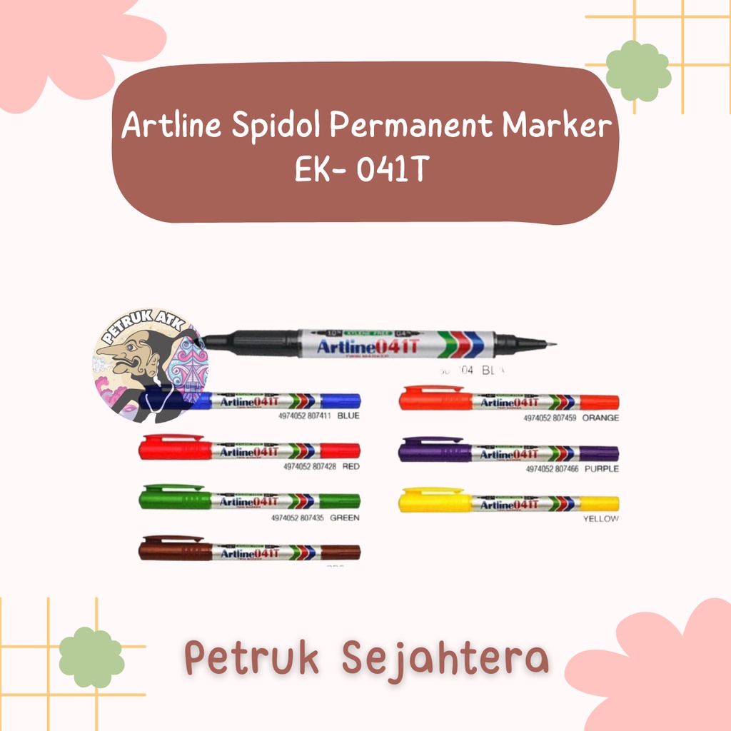 

[PCS] SPIDOL PERMANEN TWIN MARKER ARTLINE EK-041T*
