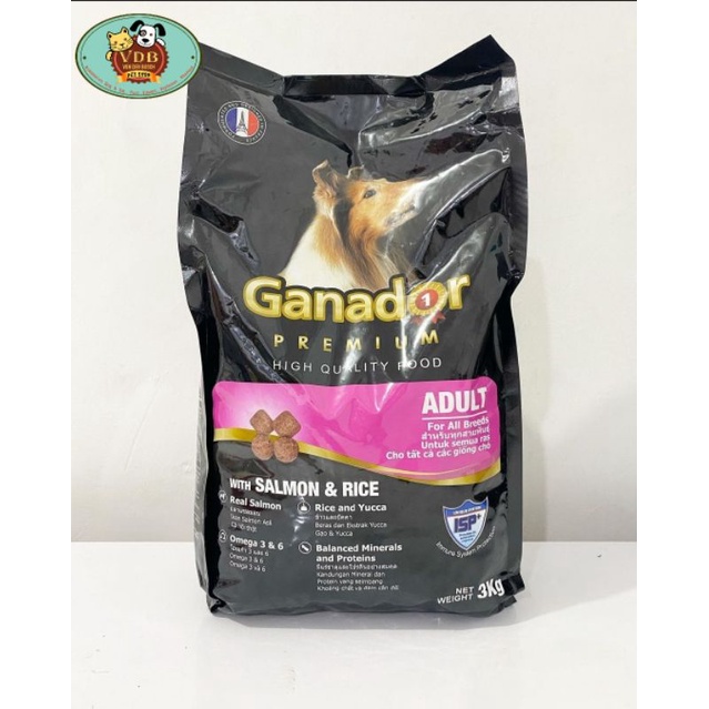 Ganador Premium Adult dengan Ikan Salmon dan Beras 3kg