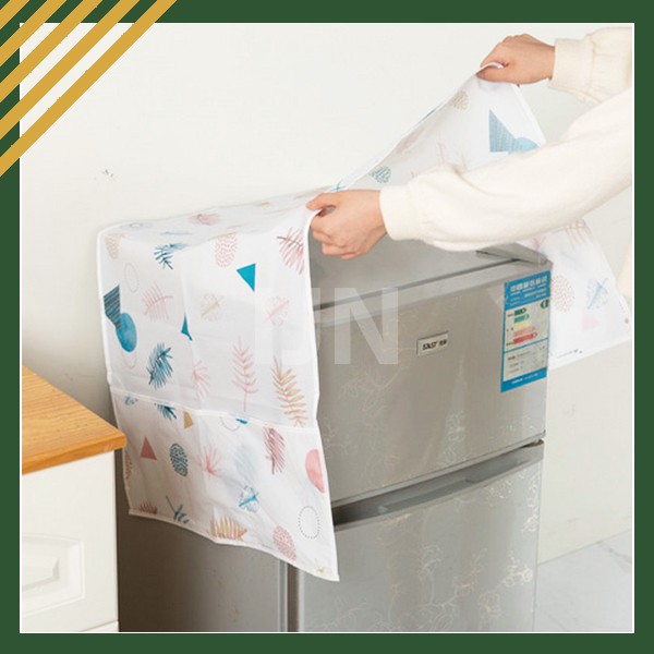IJN Taplak Cover Kulkas Bahan PEVA TEBAL Waterproof Multifungsi Tahan Air