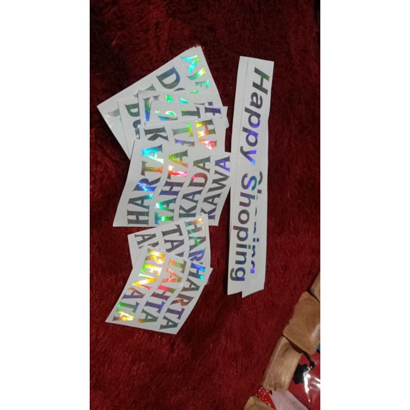 

Stiker custome hologram suka suka anti air