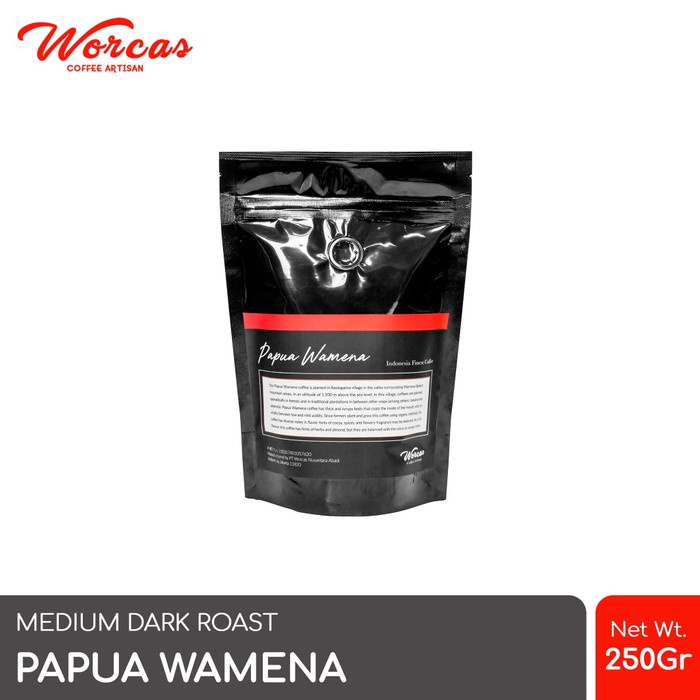 

r0eree Worcas Arabica Coffee Papua Wamena 250 Gram | Medium Dark Roast - Kopi Biji Ds20X11