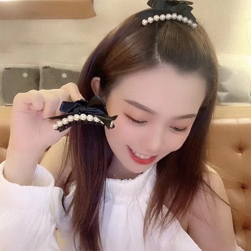 (Hello Girl)F56 INS Korean Mutiara kecil Acrylic Hair Claw Clip girl Women Fashion  Hairpin Import