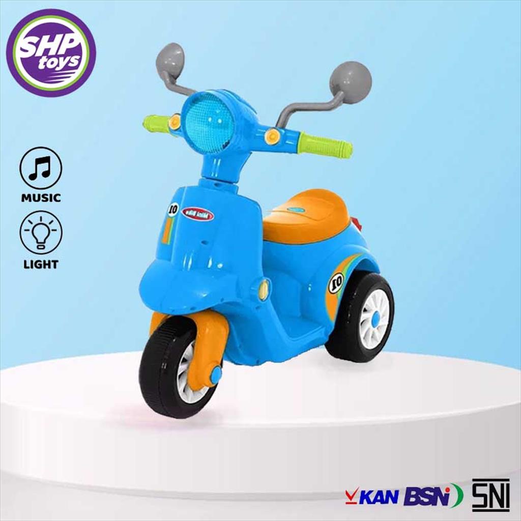 Mainan Anak Sepeda Vespa SHP Dinaikin/ Sepeda Vespa Anak MB691