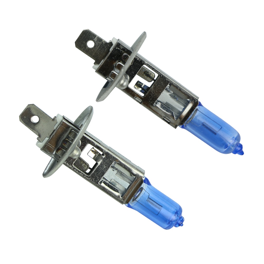 Cre 2pcs Lampu Xenon Halogen H1 6000K 55W 12V Warna Putih Untuk Headlight Mobil