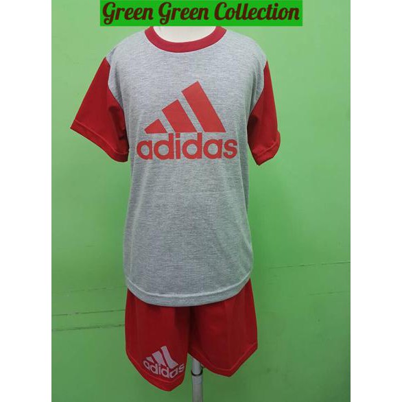 Baju Tidur/Piama/Piyama Kaos Anak Adidas Red/Blue Short 14/16/18 