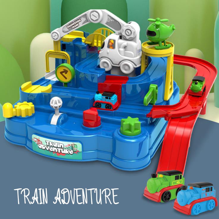 mainan puzzle engineering truck / train car adventure