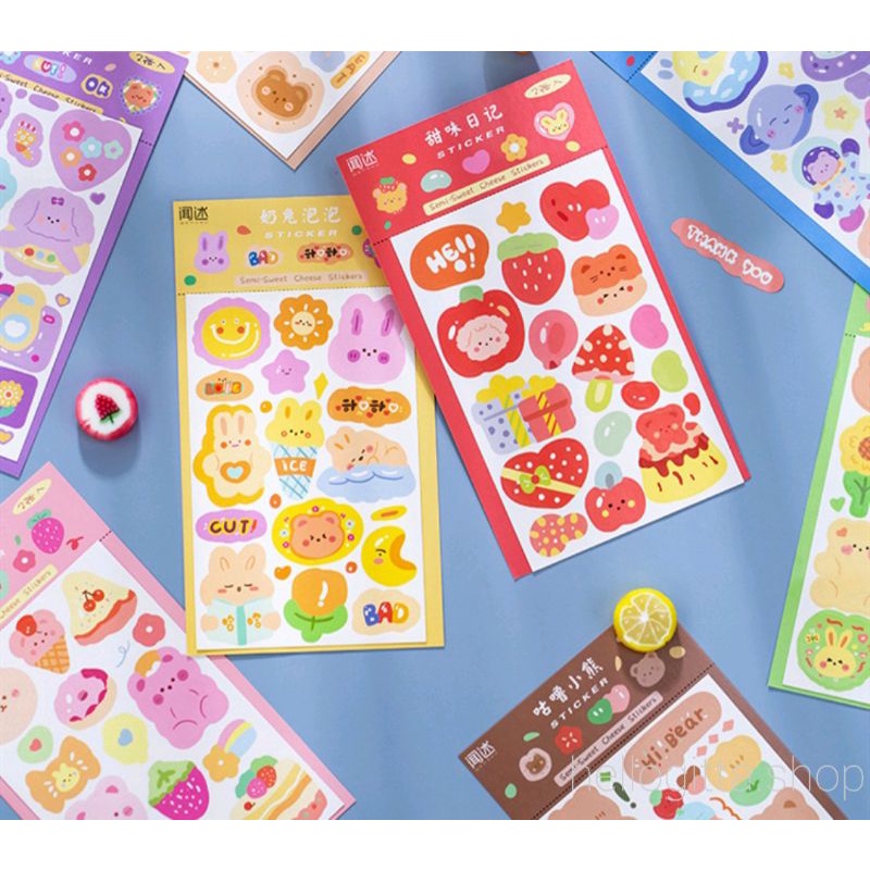 

2pcs DECO STICKERS/ANIMAL CUTE STICKERS/SEMI-SWEET CHEESE STICKERS/SCRAPBOOK STICKERS/IMPORT STICKERS