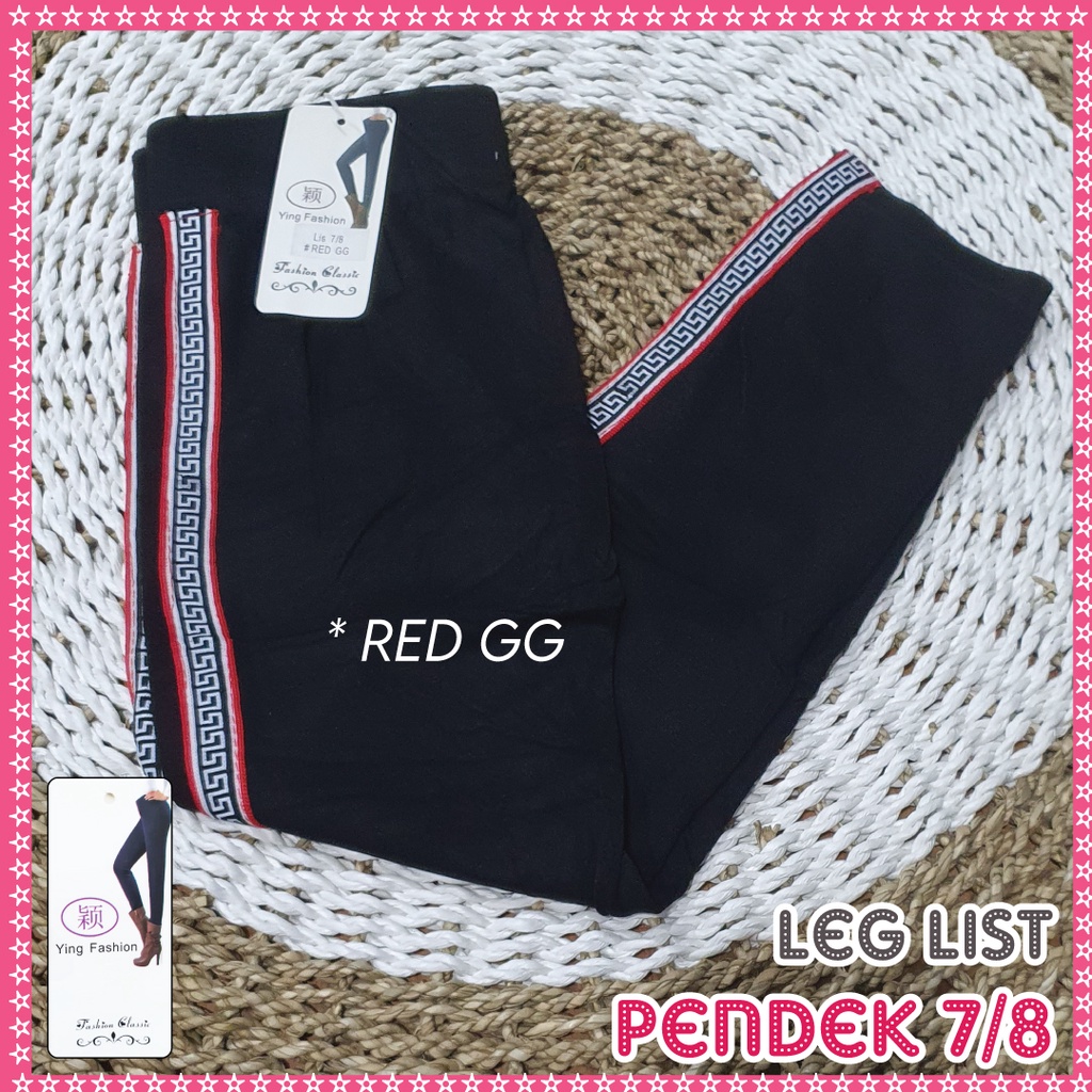 Legging Lis Pendek Wanita / Legging List Pendek import wanita / legging fashion wanita-6