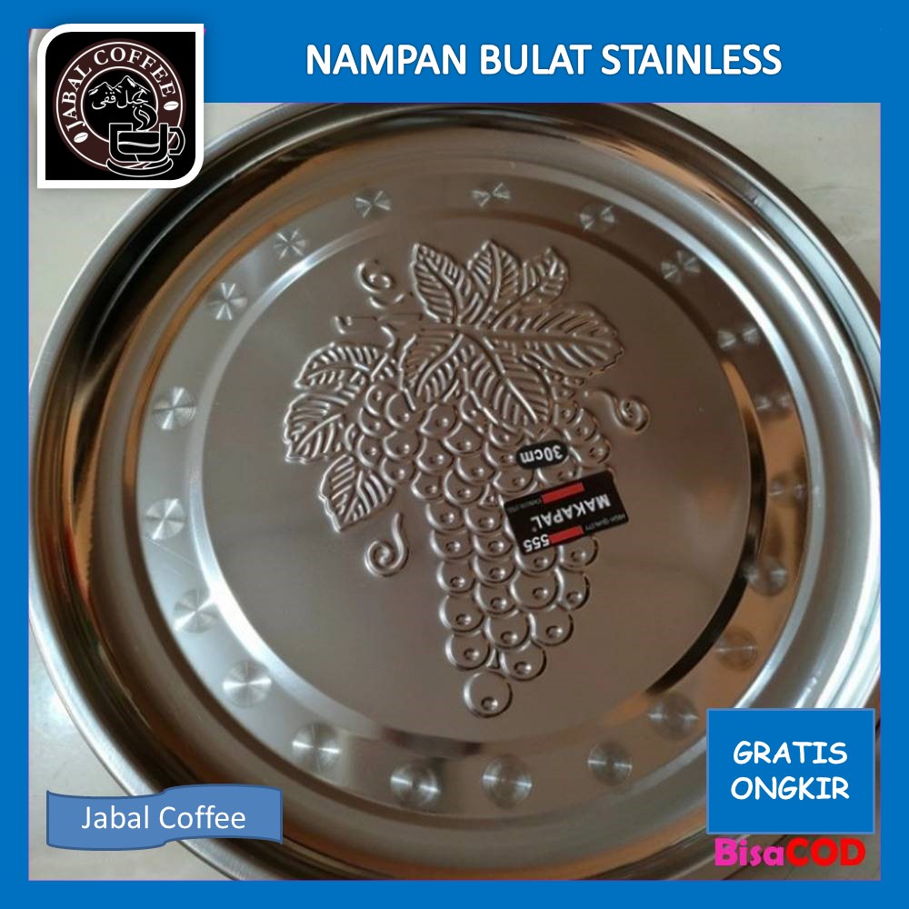 Baki Bulat / Nampan / Bundar Stainless / Nampan Stainless Steel