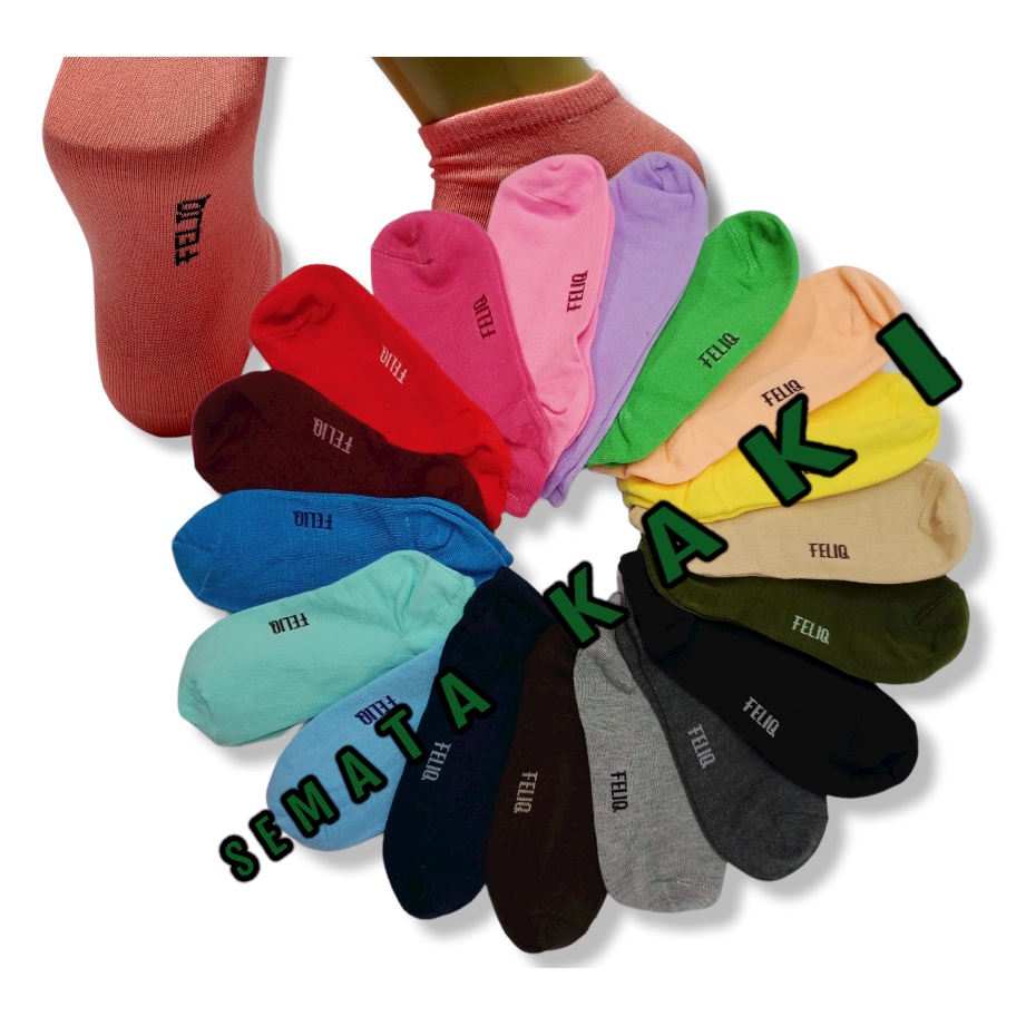 Kaos Kaki PENDEK polos Warna Abu Tua