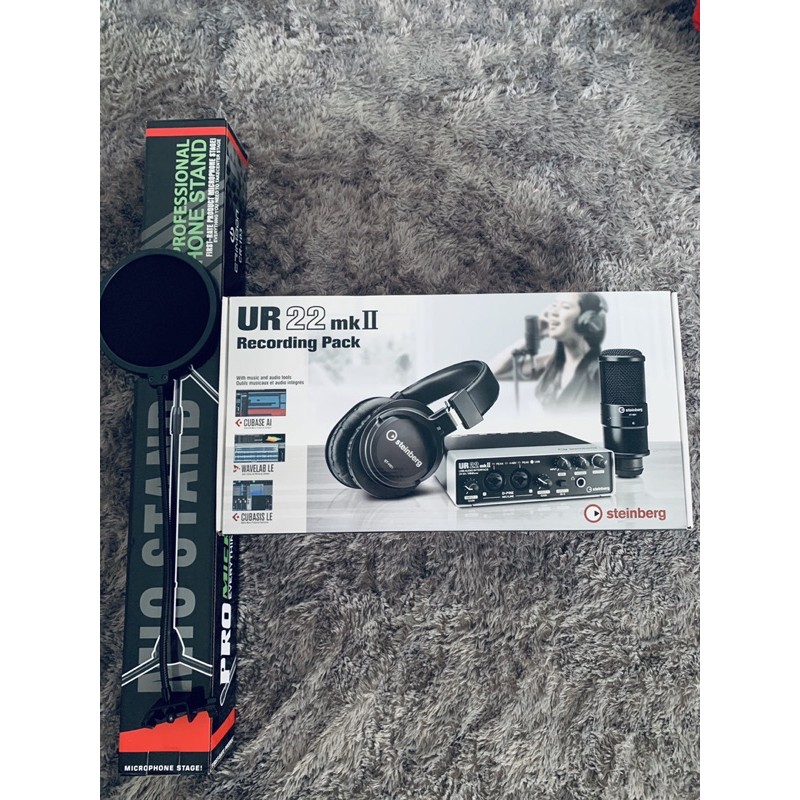 Steinberg UR22 mkII pack recording (Free pop filter + stand mic)