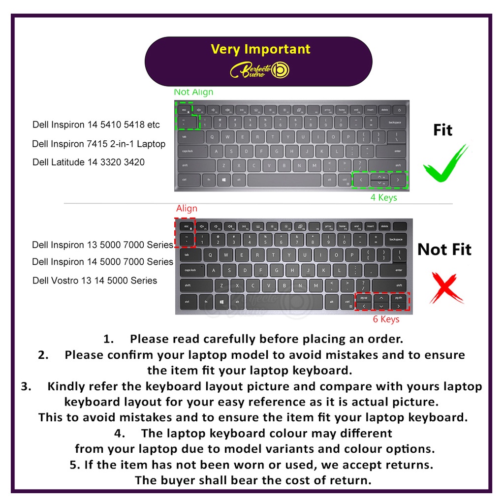 Pelindung Keyboard Untuk Dell Inspiron 14 5410 5415 7415 2021 Dell Inspiron 13 5310 Vostro 5310 14 &quot;