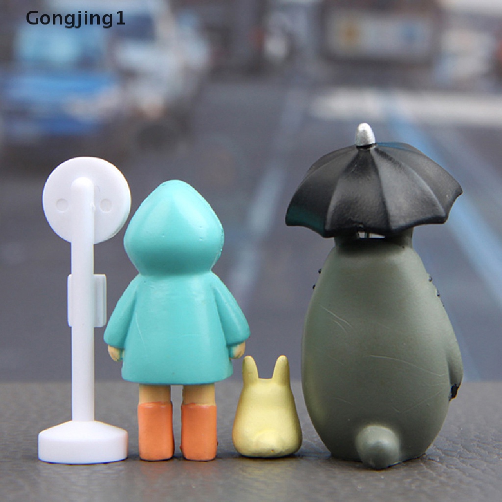 Gongjing1 4pcs / Lot Mainan Action Figure Anime My Neighbor Totoro Hayao Miyazaki Ukuran 3-5cm