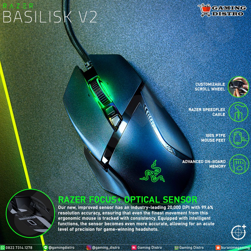 Mouse Gaming Razer Basilisk V2 - Razer Basilisk V2 Chroma