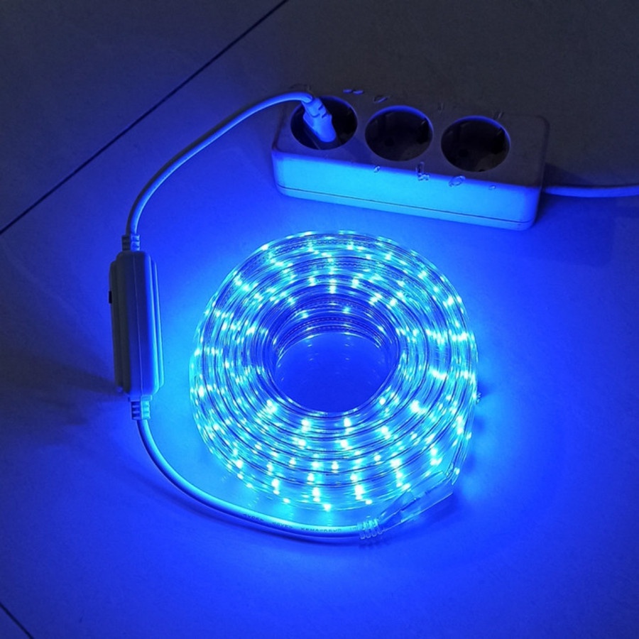 LAMPU SELANG LED PERMETER WARNA BIRU LAMPU HIAS OUTDOOR 1 METER