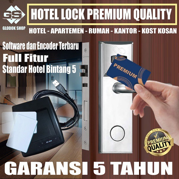Pintu Kunci Door lock Grade A, untuk Hotel, Rumah Kontrakan RFID Card