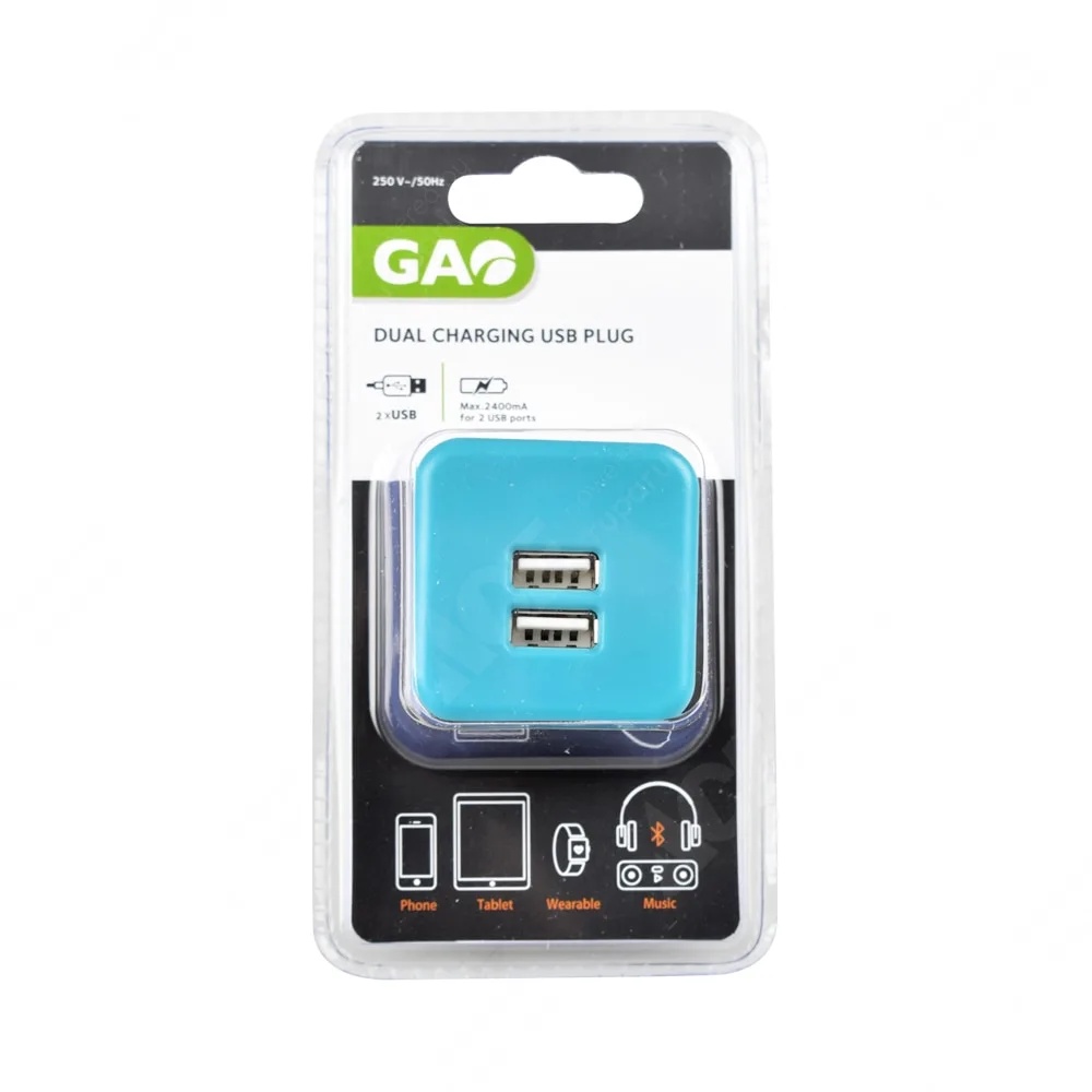 ACE Gao Charger Usb 2 Port - Biru