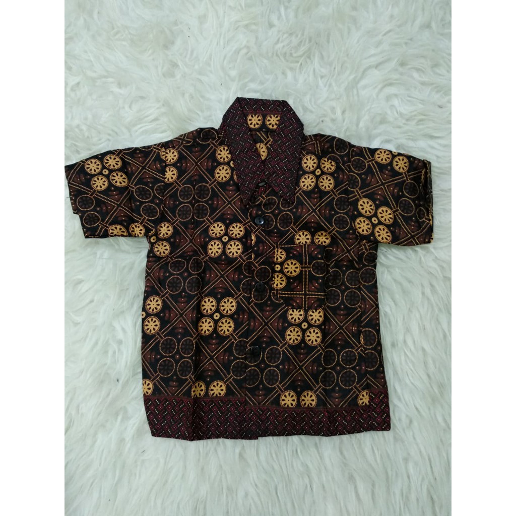 Kemeja hem batik anak size M (4th - 5th)
