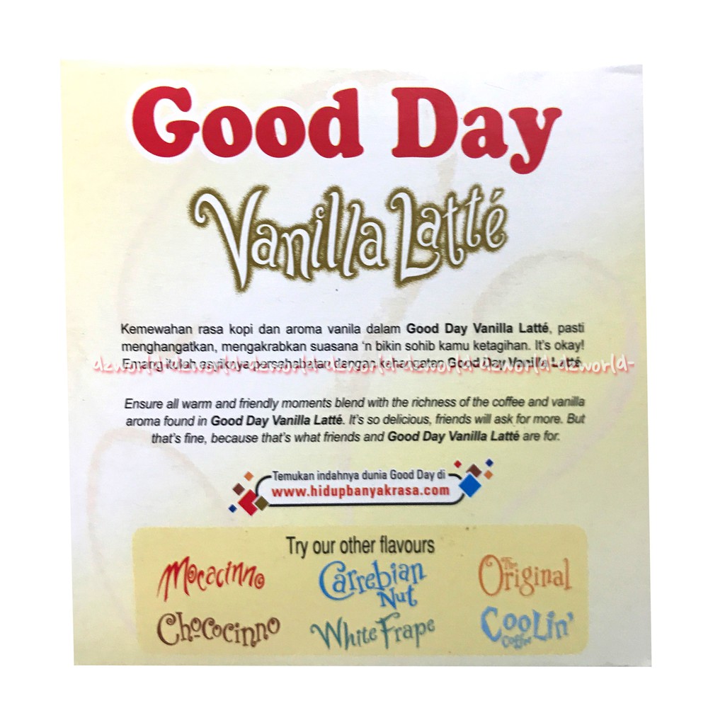 Good Day Vanilla Latte Isi 5sachet Kopi Instan Goodday Vanillalatte Kopi Instan 3in1 Goodday Coffee Cofee Vanila Late Coffe Goday Gooday 5 pcs