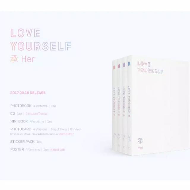 BTS 5th Mini Album Love Yourself  'HER' (unsealed) & (sealed )