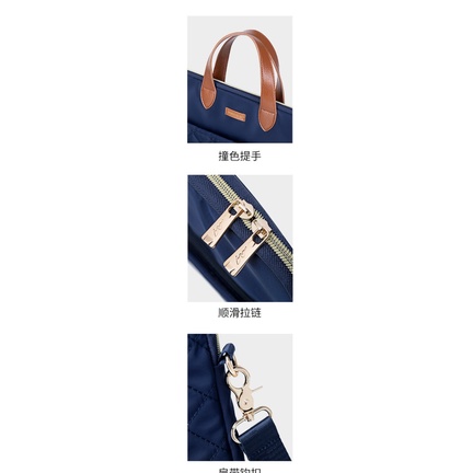 Tas Laptop Selempang Premium Quilted Fashion with Strap 13 14 15 inch