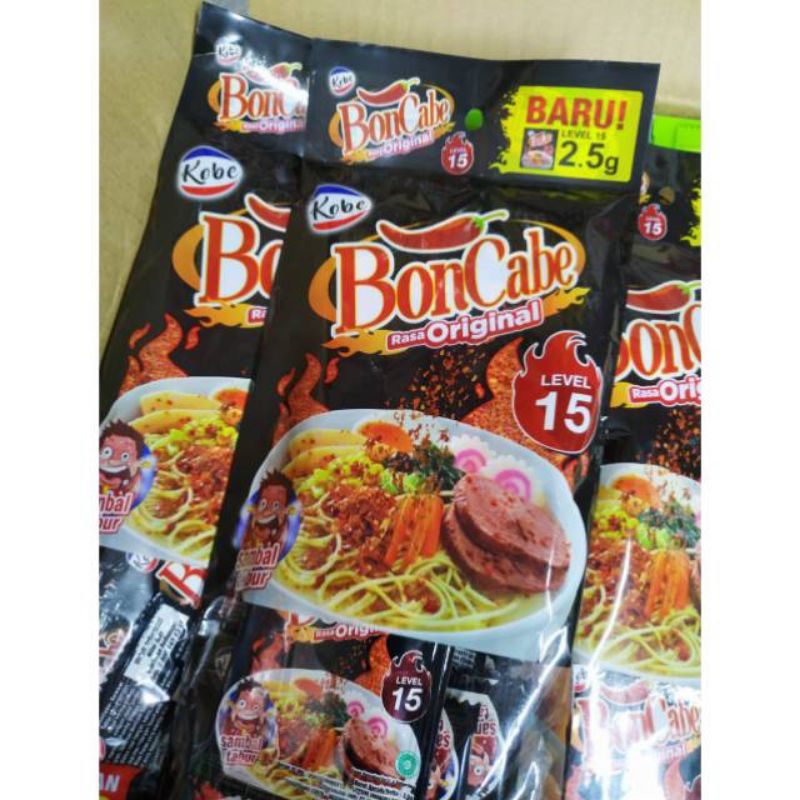 

Bon Cabe Sambal tabur rasa original level 15 renceng isi 12pcs
