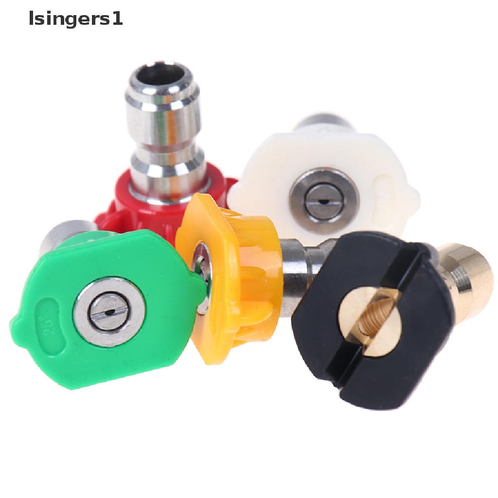 (lsingers1) 5pcs / Set Nozzle Spray Tekanan Tinggi 1 / 4 &quot;Quick Connect Untuk Aksesoris Mesin Cuci