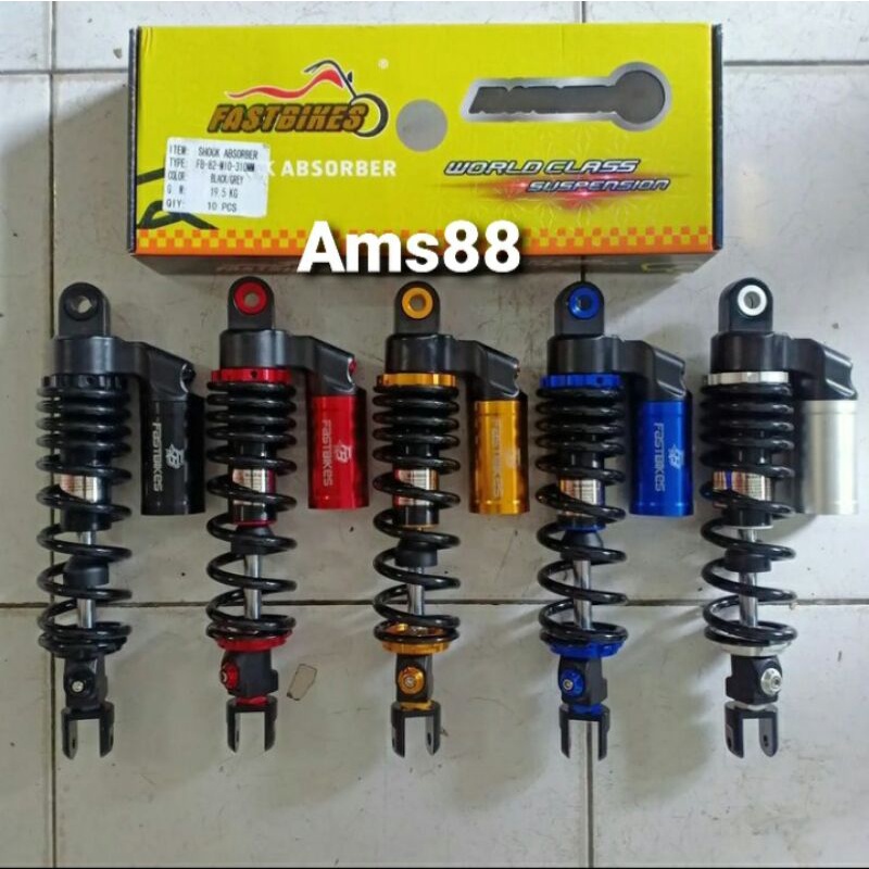 Shock Matic Tabung Atas FastBikes ShockBreaker Belakang Model Copy WP Ukuran 310mm -330mm Vario Beat Scoopy Fino Xeon