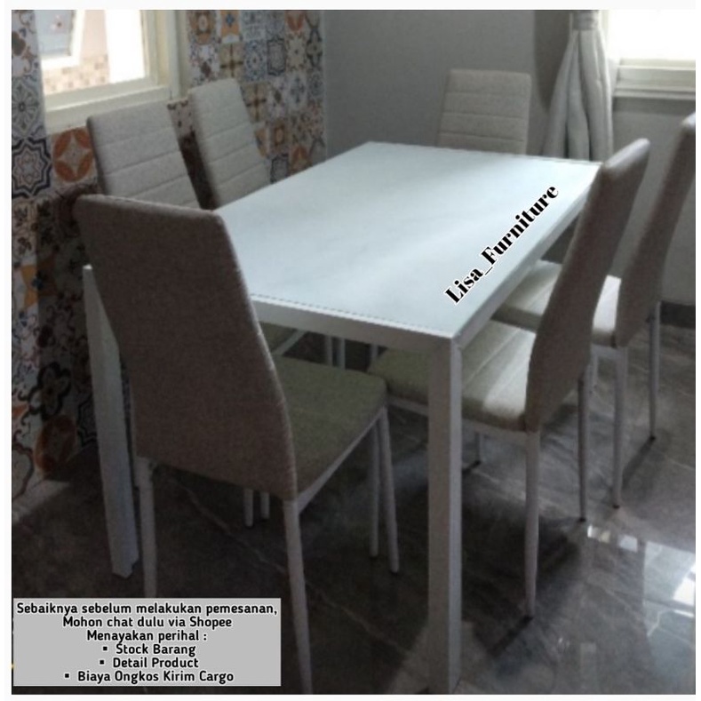 Meja Makan|Meja Makan Kaca|Meja Makan Kaca 4 Kursi|Meja Makan Kaca 6 Kursi|Meja Makan Kaca Minimalis