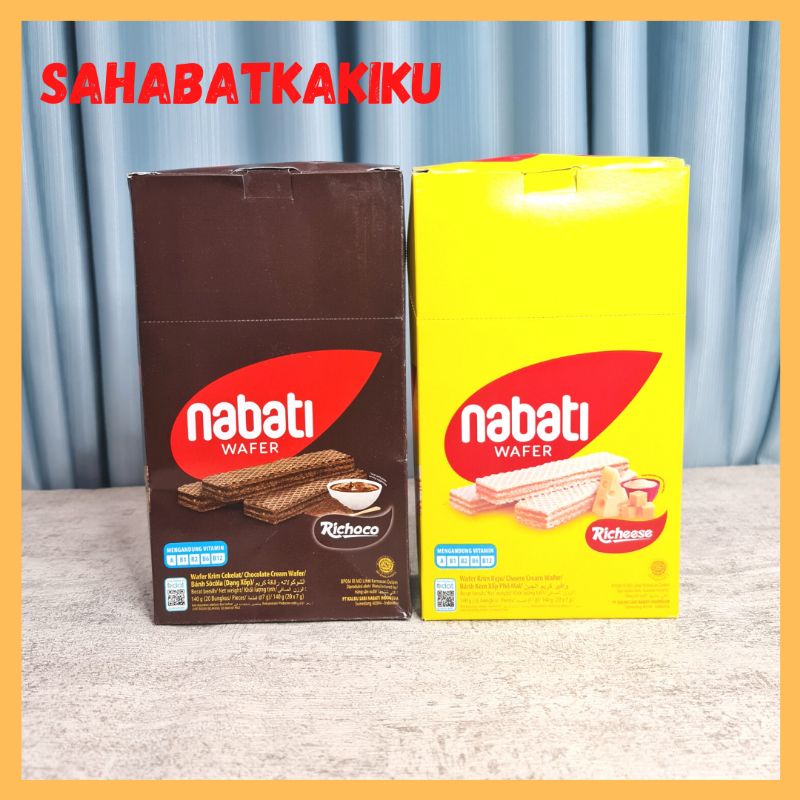 Jual Richeese Nabati Wafer Panjang Keju / Richeese Nabati Wafer Coklat ...