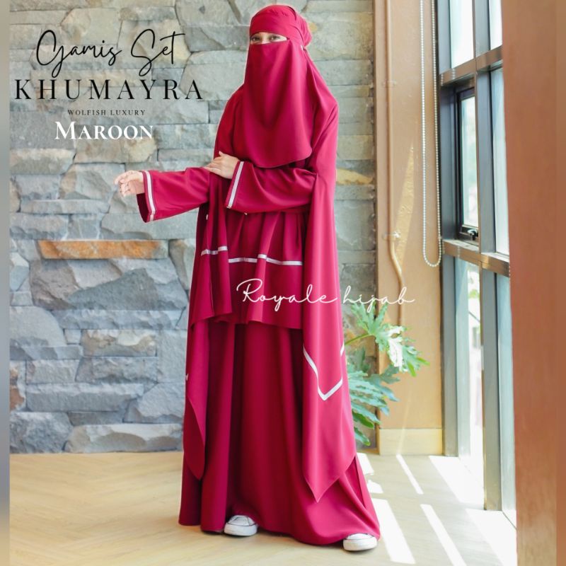 Khumayra syari|gamis cadar|gamis sunnah|gamis niqob|gamis syari|ori royale