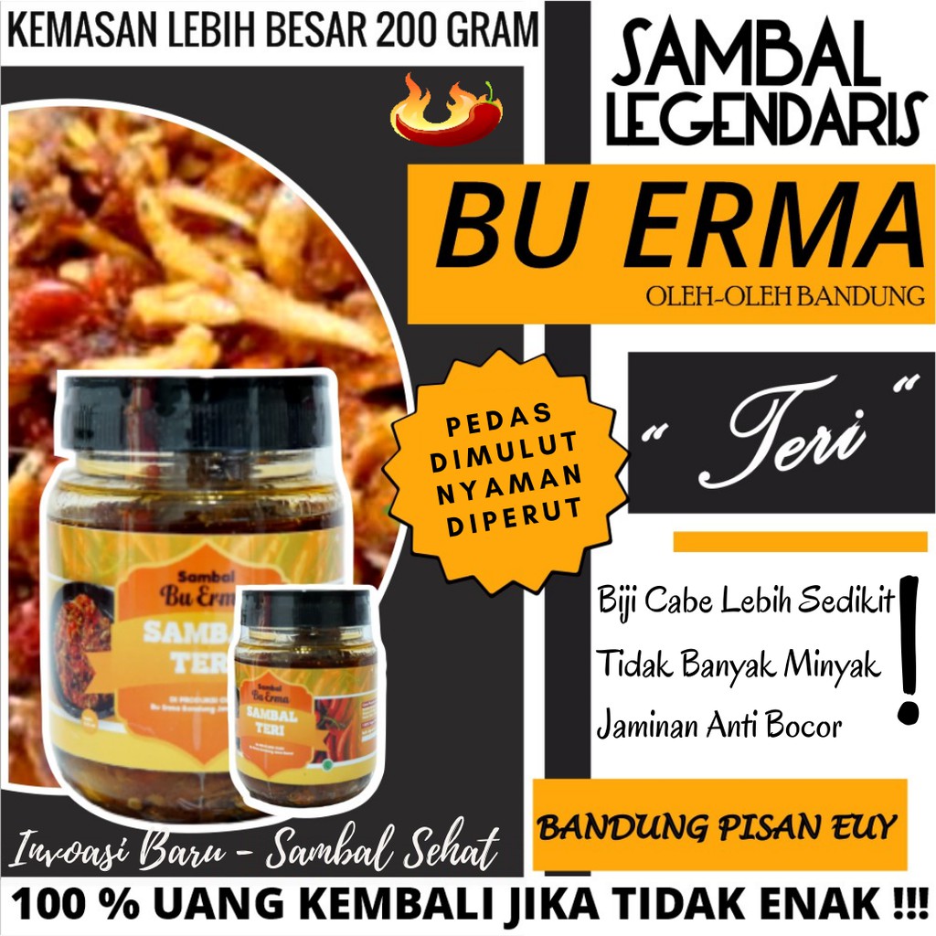 

PROMO MAKANAN SAMBEL TERI MURAH SAMBAL TERI SAMBEL ORIGINAL SAMBAL PEDAS KEMASAN BANDUNG 1