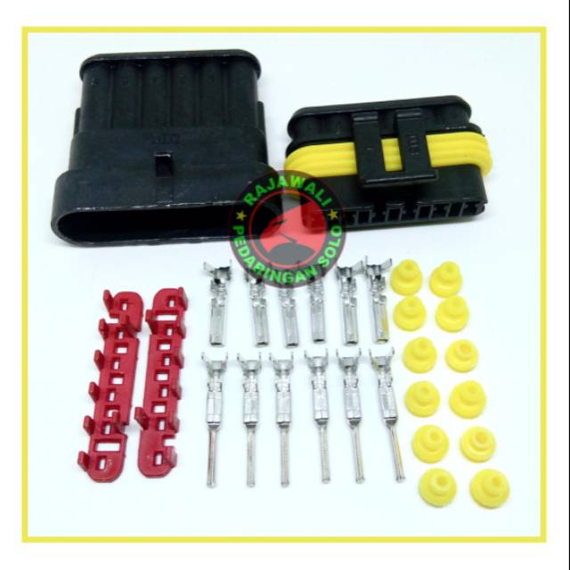 SOKET 5 Pin 6 Pin WATERPROOF / SOKET ANTI AIR MOBIL