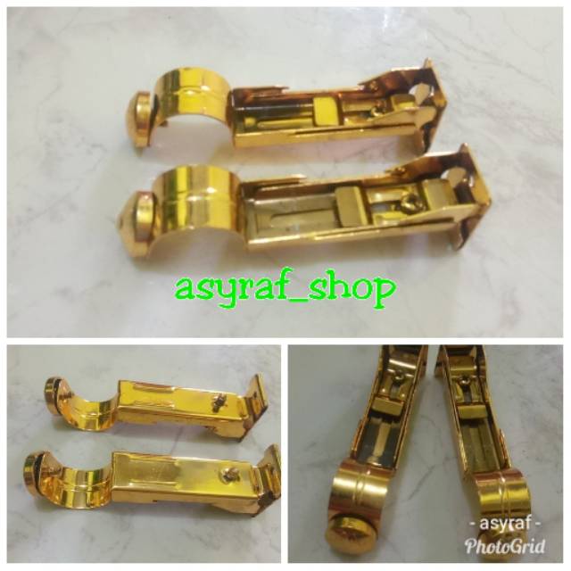 Penyanggah besi gorden / bracket gorden warna gold/emas dan silver