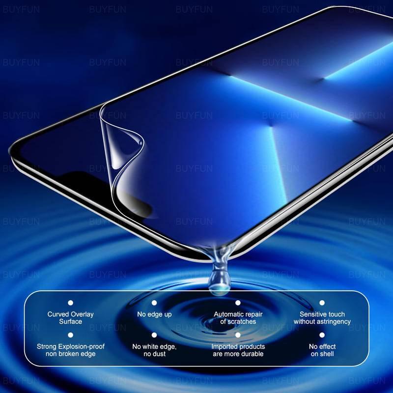 3in1 Hydrogel Film For iPhone 11 12 13 Pro Max Mini iPhone13 iPhone13Pro iPhone13ProMax Front Back Protect Film 3D Camera Lens Protector Glass