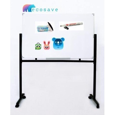 

Whiteboard Standing Magnetic Double 120x180 cm (2 pcs) + Ongkir