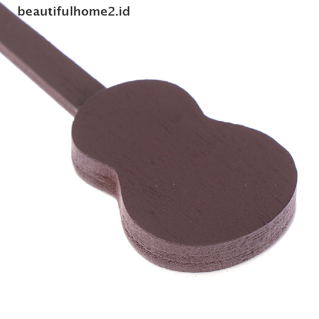 (beautifulhome2.id) Miniatur Gitar Skala 1: 12 Untuk Aksesoris Rumah Boneka