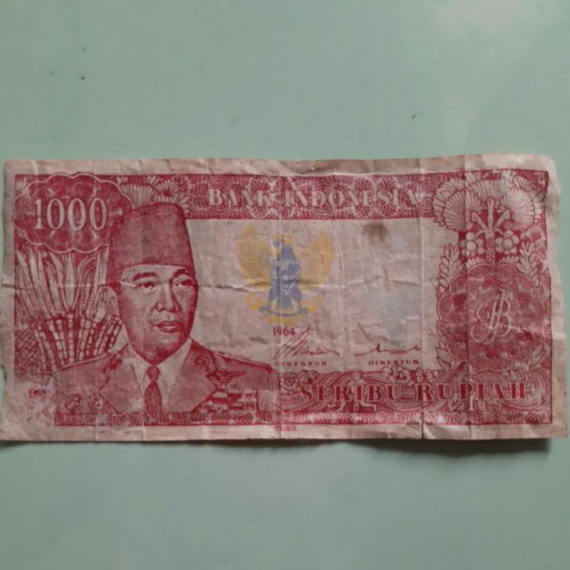 Uang zaman doeloe Rp. 1000 tahun 1964