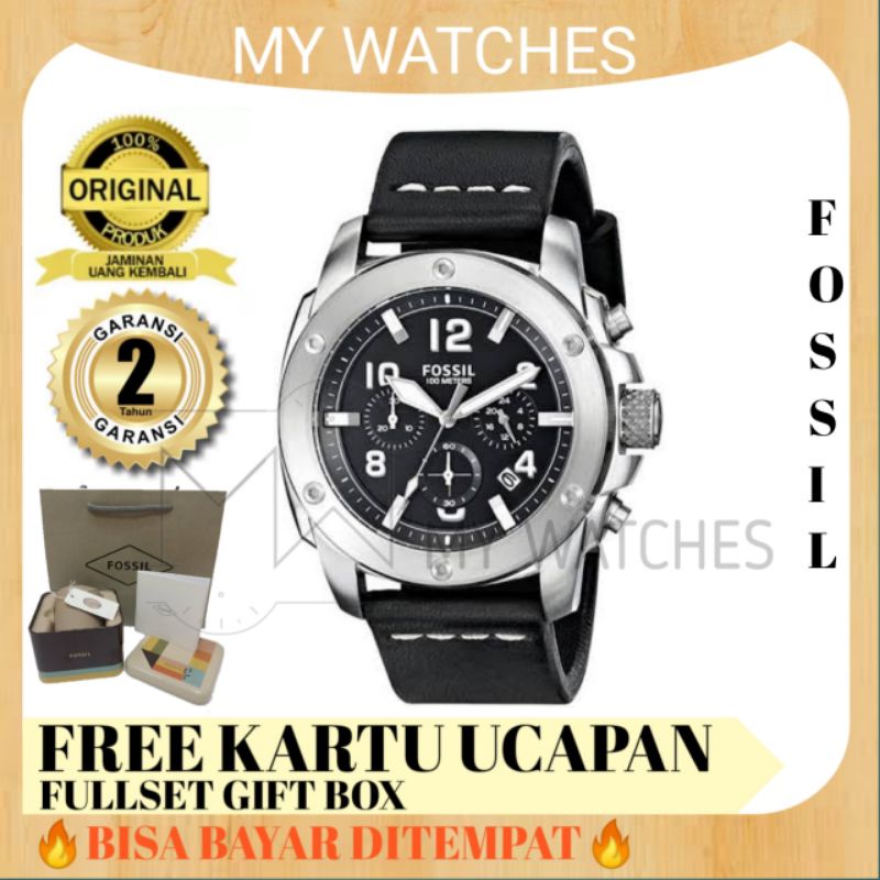 Jam Tangan Pria Modern Machine Chronograph Leather Strap Original Fs4928