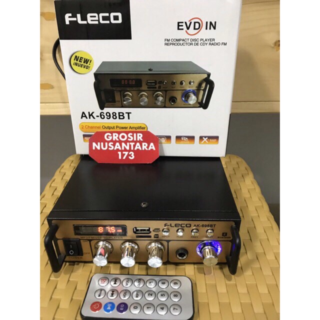 POWER AMPLIFIER MINI KARAOKE FLECO BLUETOOTH F AK 698BT STEREO / Karaoke + Mp3  + FM AMPLIFIER FLECO