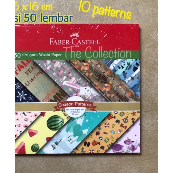 

♙ ATK0562FC 50 lbr 16x16cm Origami Season 500700 Washi Paper Faber ➧